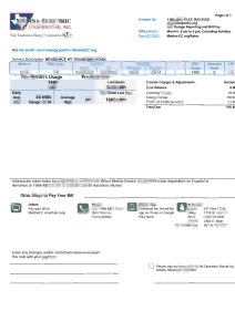 美国德克萨斯州麦地那电力公司账单模板USA Texas Medina Electric utility bill template-帮司令