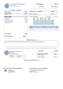 美国东郊水务局水电费账单模板USA Eastern Suburban Water Authority Utility Bill Template-帮司令