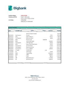 爱沙尼亚 Bigbank 银行对账单 Excel 和 PDF 模板Estonia Bigbank bank statement Excel and PDF template-帮司令