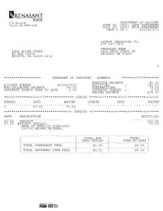 Renasant 银行对账单 Word 和 PDF 模板Renasant Bank Statement Word And PDF template-帮司令
