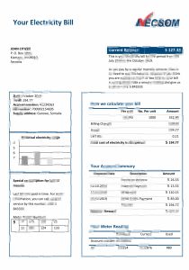 索马里 NESCOM 公司电费账单 Word 和 PDF 模板Somalia NESCOM Company Electricity Utility Bill Word And PDF Template-帮司令