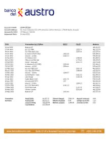 厄瓜多尔 Banco Interamericano de Desarrollo BID 银行对账单模板Ecuador Banco Interamericano de Desarrollo BID bank statement template-帮司令