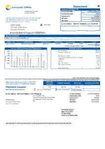 美国华盛顿州 Sunnyside Utilities 水费账单模板USA Washington Sunnyside Utilities water utility bill template-帮司令
