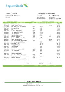 牙买加 Sagicor 银行对账单模板 Word 和 PDF 格式Jamaica Sagicor Bank statement template Word and PDF format-帮司令