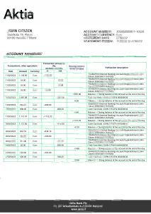 芬兰丹斯克银行 Word 和 PDF 格式的报表模板Finland Danske Bank statement template in Word and PDF format-帮司令