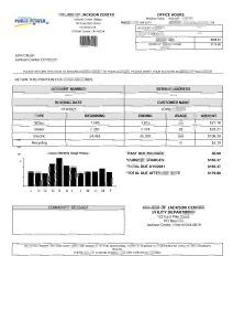 美国俄亥俄州杰克逊中心村公共电力公司水电费账单模板USA Ohio Village of Jackson Center Public Power utility bill template-帮司令
