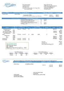 美国科罗拉多州柯林斯堡公用事业账单模板USA Colorado Fort Collins Utilities Utility Bill Template-帮司令