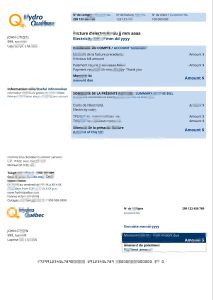 加拿大水电魁北克水电费账单模板（Word 和 PDF 格式）Canada Hydro-Québec utility bill template in Word and PDF format-帮司令