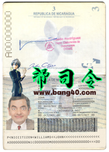 尼加拉瓜护照模板完全可编辑 psd 格式Nicaragua passport Template fully editable psd Format-帮司令