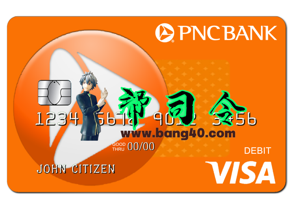 美国 PNC 银行 Visa 借记卡模板,PSD 格式，完全可编辑