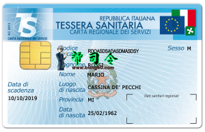 意大利健康保险卡(TesseraSanitaria)模板(PSD格式)Italy Health Insurance Card(Tessera Sanitaria)Template lnPSD Format-帮司令