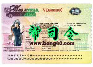 马来西亚签证模板（PSD格式）Malaysia Visa template in psd format-帮司令