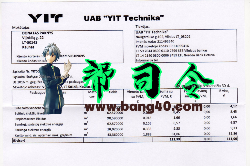 拉脱维亚 YIT 公用事业账单 PSD 模板