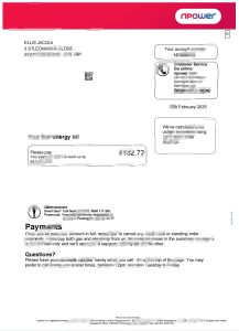 Npower(英国)水电费账单模板(Word 和 PDF 格式)Npower(United Kingdom)UtilityBill Template In Word And PDFFormat-帮司令
