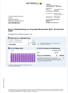 Vattenfall 荷兰水电费账单模板(Word 和 PDF 格式)Vattenfall Netherlands Utility BilTemplate In Word And PDFFormat-帮司令