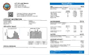 美国长滩市水电费账单模板（Word 和 PDF 格式）USA City Of Long Beach Utility Bill Template In Word And PDF Format-帮司令