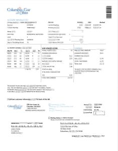 美国俄亥俄州哥伦比亚天然气公司水电费账单Word和PDF模板USA Columbia Gas Of Ohio Utility Bill Word And PDF Template-帮司令