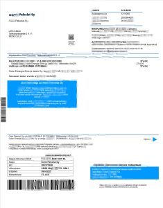 芬兰 Oomi Palvelut Oy 电费账单 Word 和 PDF 模板Finland Oomi Palvelut Oy Electricity Utility Bill Word And PDF Template-帮司令