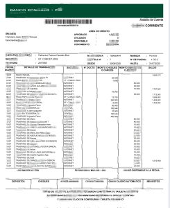 智利爱德华兹银行银行对账单Word和PDF模板Chile Banco Edwards Bank Statement Word And PDF Template-帮司令