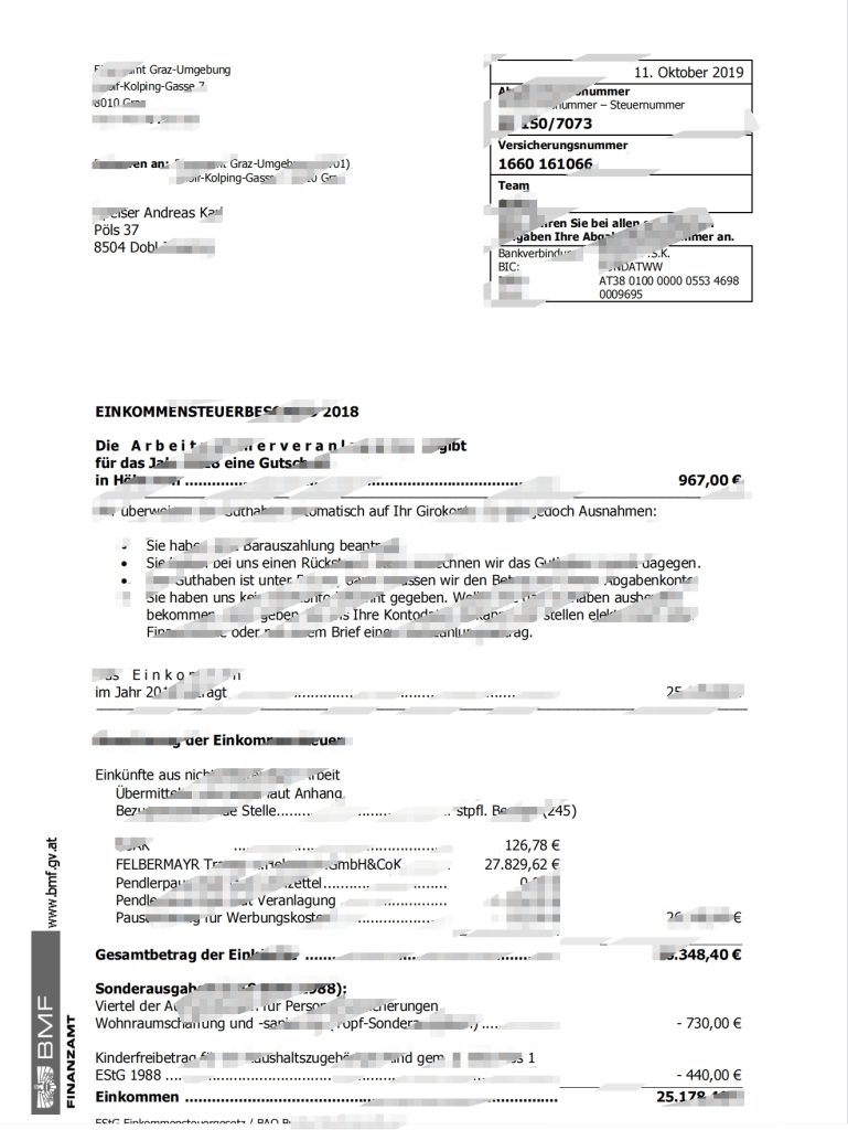 奥地利所得税评估文件