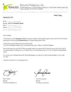 菲律宾银行信函模板Philippines Bank Letter Template-帮司令