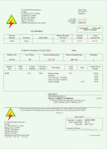 圣文森特和格林纳丁斯圣文森特电力服务有限公司水电费账单Word和PDF模板Saint Vincent And TheGrenadines St.Vincent ElectricityServices Limited Utility Bill WordAnd PDF Template-帮司令