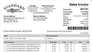 加拿大标准建筑材料销售发票模板Canada Standard BuildingSupplies Sales lnvoice Template-帮司令