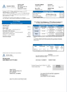 美国加利福尼亚州金州自来水公司水电费账单模板USA California Golden StateWater Company Utility BilTemplate-帮司令