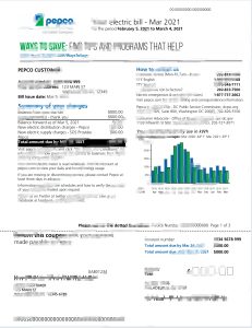 美国华盛顿特区 Pepco 公用事业账单 Word 和 PDF 模板USA Washington DC Pepco UtilityBill Word And PDF Template-帮司令