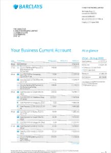 巴克莱银行商业账户报表 Word 和PDF 模板Barclays Bank Business AccountStatement Word And PDFTemplate-帮司令