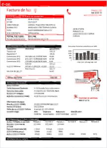 西班牙 E.ON 电费账单 Word 和 PDF 模板Spain E.ON Electricity Utility Bill Word And PDF Template-帮司令