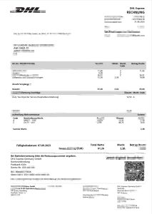 德国DHL税务发票（Word和PDF格式）Germany DHL Tax Invoice In Word And PDF format-帮司令