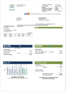 美国加利福尼亚州帕德雷丹水电费账单模板（Word 和 PDF 格式）USA California Padredam Utility Bill Template In Word And PDF Format-帮司令