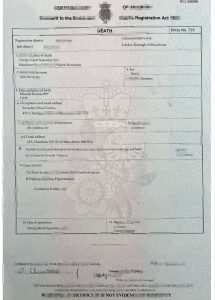 英国死亡证明书（Word 和 PDF 格式）United Kingdom Death Certificate In Word And PDF format-帮司令