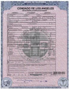 加利福尼亚州死亡证明模板西班牙语版本（Word 和 PDF 格式）California state death certificate Template Spanish Version in Word And PDF Format-帮司令