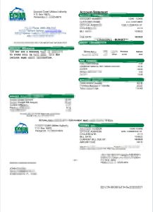 美国 ECUA 公用事业账单模板（Word 和 PDF 格式）USA ECUA Utility Bill Template In Word And PDF Format-帮司令