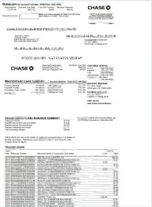 美国大通银行信用卡账单模板USA CHASE BANK CREDIT CARD STATEMENT Template-帮司令