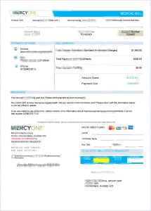 美国爱荷华州 MercyOne 医疗账单 Word 和 PDF 模板USA Iowa MercyOne Medical Bill Word And PDF Template-帮司令