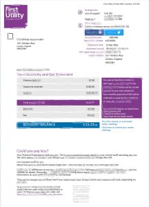 伦敦第一公用事业能源账单模板London First Utility Energy Utlity bill template-帮司令