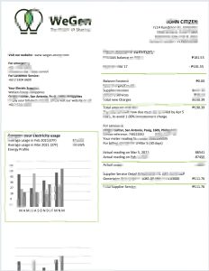 菲律宾WeGen Energy菲律宾公用事业账单Word和PDF模板Philippines WeGen Energy Philippines Utility Bill Word And PDF Template-帮司令