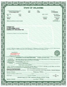 俄克拉荷马州汽车所有权证书模板（PDF 格式）Oklahoma Car title Template in PDF format-帮司令