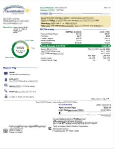 新泽西州中央哈德逊水电费账单模板New jersey Central Hudson Utility Bill Template-帮司令
