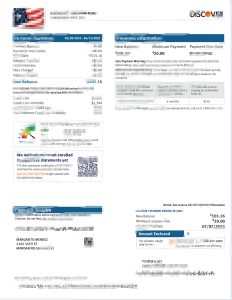 美国发现银行信用卡账单pdf模板Discover Bank credit card statement pdf template-帮司令