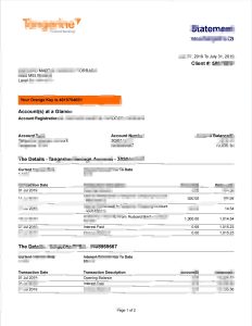 加拿大橘子银行账单pdf/word模板Canadian Orange Bank Statement PDF/Word Template-帮司令