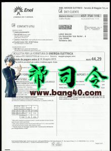 意大利水电费账单PS/PSD模板（V2）Italian Utility Bill PS/PSD Template (V2)-帮司令