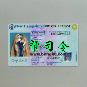 美国新罕布什尔州驾驶证/驾照高质量PSD模板/PS/PhotoshopNew Hampshire driver's license high quality PSD template / PS / Photoshop-帮司令