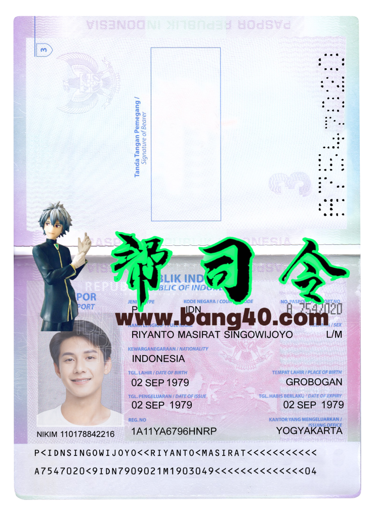 印度尼西亚/印尼护照PS/Photoshop/PSD模板