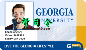 佐治亚大学学生证 PSD 模板Georgia University Student ID Card PSD Template-帮司令