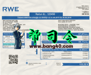 斯洛文尼亚水电费账单PS/PSD模板Slovenia Utility Bill PS/PSD Template-帮司令