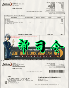美国南卡罗莱纳水费账单PS/PSD模板South Carolina Water Bill PS/PSD Template-帮司令